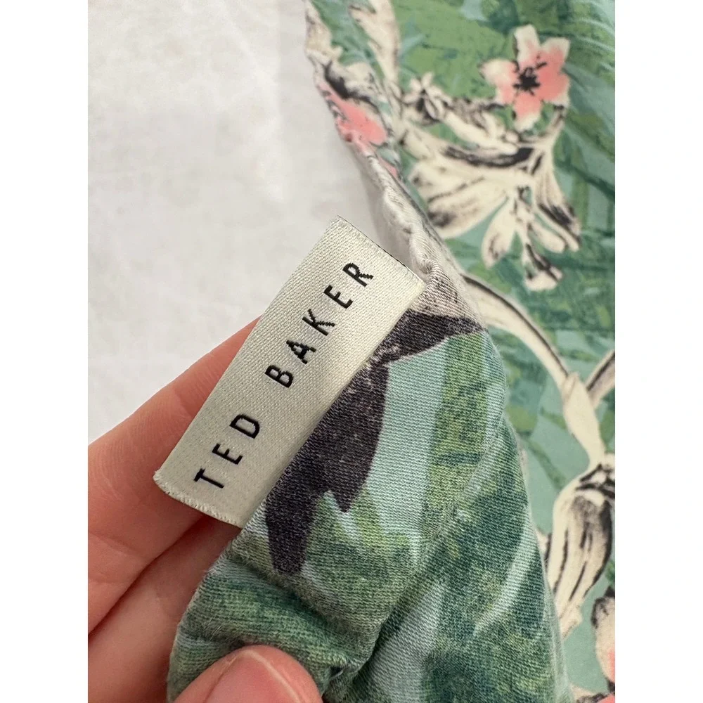 Ted Baker London Tiger Tropical‎ Jungle Print Cotton Pillow Sham Green Set of 2